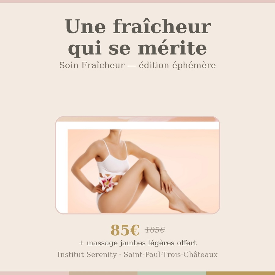 Une fraîcheur qui se mérite