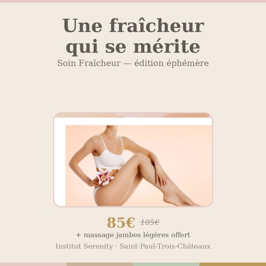 Une fraîcheur qui se mérite